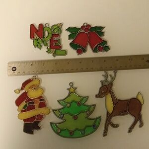 Vintage Christmas Suncatchers or Ornaments
